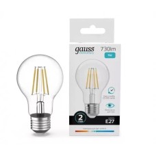 Gauss լամպ E27 Elementary A60 9W 4100К 730Lm Filament 1/10/50