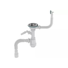 Aquant Սիֆոնի լվացարանի 1 1/2 (40) կլոր պերելիվ գլխիկը 3 1/2 (մեծ) լվ․մեք․տեղ + գոֆրե 40*40/50 (B0140-20-MR)