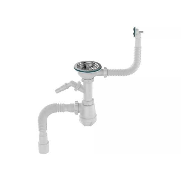 Aquant Սիֆոնի լվացարանի 1 1/2 (40) կլոր պերելիվ գլխիկը 3 1/2 (մեծ) լվ․մեք․տեղ + գոֆրե 40*40/50 (B0140-20-MR)