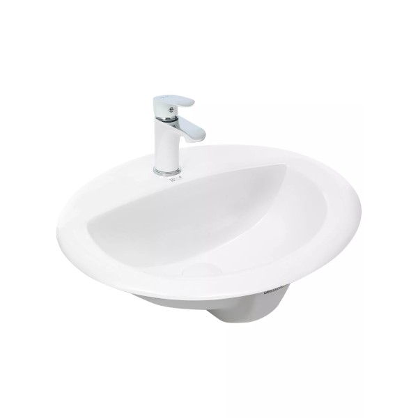 Ներկառուցվող լվացարան WeltWasser WW DEILBACH 6001 51x42.5x18 սմ, սպիտակ փայլուն Ներկառուցվող լվացարան WeltWasser WW DEILBACH 6001 51x42.5x18 սմ, սպիտակ փայլուն
