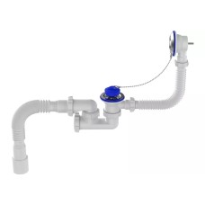 Aquant Սիֆոն լոգարանի 1 1/2*40, մետաղյա ցանցով, պերելիվ + գոֆրե խողովակ 40*40/50 V255-25-MR
