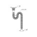 Aquant Սիֆոն-գոֆրե (գլխիկով) 1 1/2*40 (400mm-1,230mm)