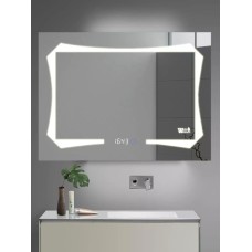 Հայելի LED լուսավորությամբ WeltWasser OTTO 8060-4B 80x60 սմ, հակամշուշով, ժամացույցով, Bluetooth