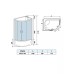 Լոգախցիկ WeltWasser WW500 HALLE 1201 L 120x90 սմ, ասիմետրիկ, ձախ, բարձր տակդիր 44 սմ, թափանցիկ ապակի
