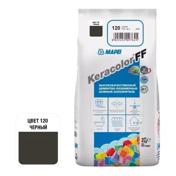 Mapei Լցանյութ Keracolor FF 120R/2 սև