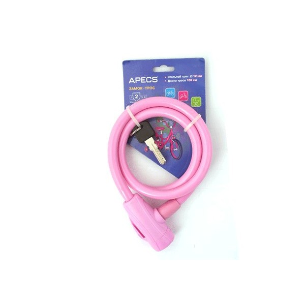 Կողպեք հեծանիվի 1000մմ Apecs PD-84-100CM-PINK 00020440