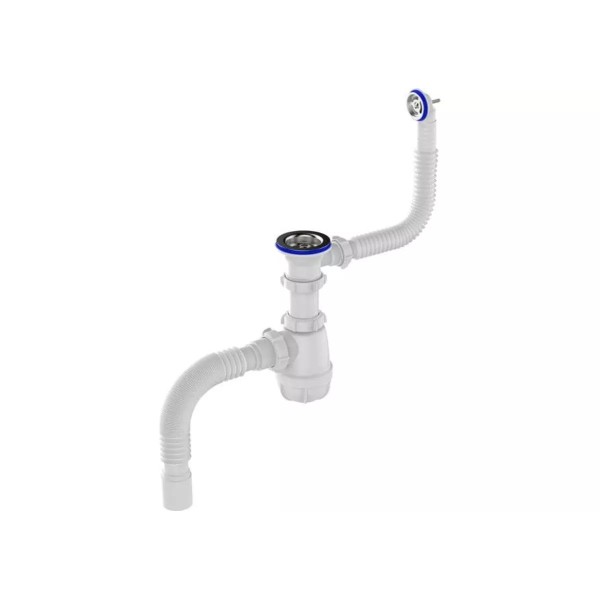 Aquant Սիֆոն լվաց․ 1 1/2*40 կլոր պերելիվով + գոֆրե 80սմ 40*40/50
