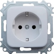 Վարդակ հողանցումով սպիտակ  G805  TITAN