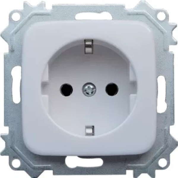 Վարդակ հողանցումով սպիտակ  G805  TITAN