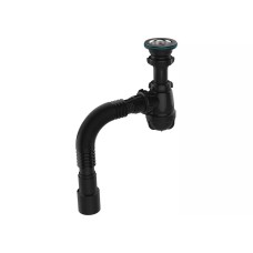 Aquant Սիֆոն խոհանոցի 1 1/2, սև, ցանցը խրոմապատ +գոֆրե 40*40/50