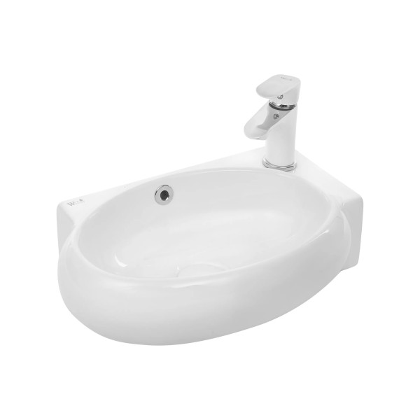 Կախովի լվացարան WeltWasser WW AISBACH 5011-R 43x29x14 սմ, սպիտակ փայլուն