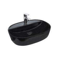Դրվող լվացարան WeltWasser WW ELBACH 2202 K509 50.5x38.5x12 սմ, մարմար՝ սև՝ ոսկեգույնով