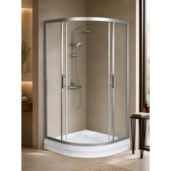 Լոգախցիկի միջնապատ WeltWasser WW500 C 90/189 90x189 սմ, քառորդ շրջան, սահող դուռ, թափանցիկ ապակի 5 մմ, քրոմ Լոգախցիկի միջնապատ WeltWasser WW500 C 90/189 90x189 սմ, քառորդ շրջան, սահող դուռ, թափանցիկ ապակի 5 մմ, քրոմ
