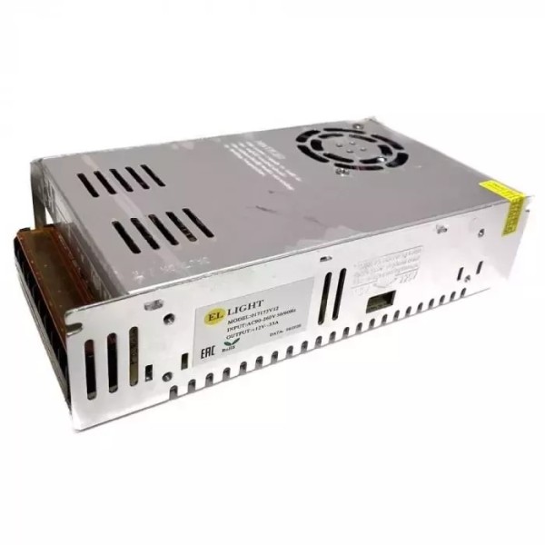 Ellight 12V սնուցման բլոկ 400W 33A (215x115x50մմ)
