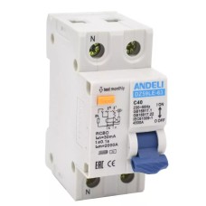 Դիֆերենցիալ անջատիչ DZL3 2P 30mA 16A (ANDELI)