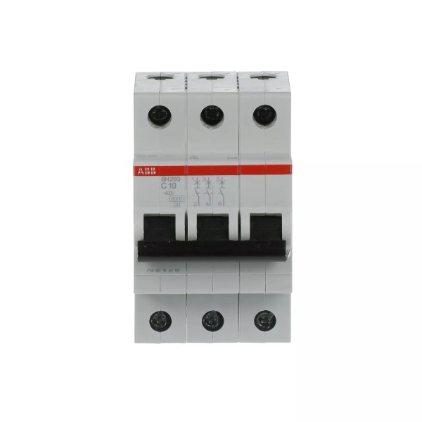Ավտոմատ անջատիչ ABB SH203-C10, 3P, 10 A, բնութագրական C, 6 kA