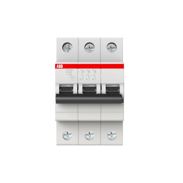 Ավտոմատ անջատիչ ABB SH203-C63, 3P, 63 A, բնութագրական C, 6 kA