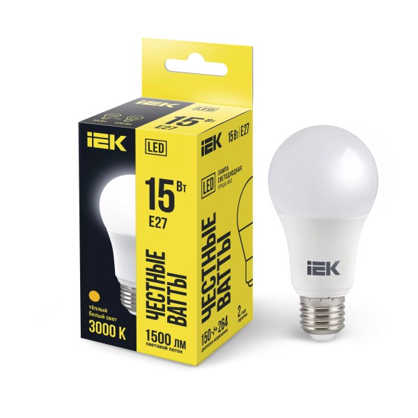 Լամպ A60 15w 3000K E27 IEK