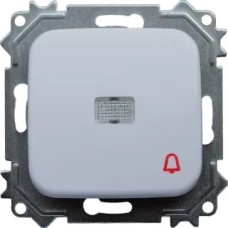 Անջատիչ  զանգի 1 տեղ սպիտակ G805 TITAN