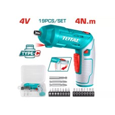 Պտուտակահան մարտկոցային (բիթերով) 4Վ 4Նմ TOTAL TSDLI0442