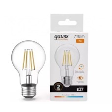 Gauss լամպ E27 Elementary A60 9W 2700К 710Lm Filament 1/10/50