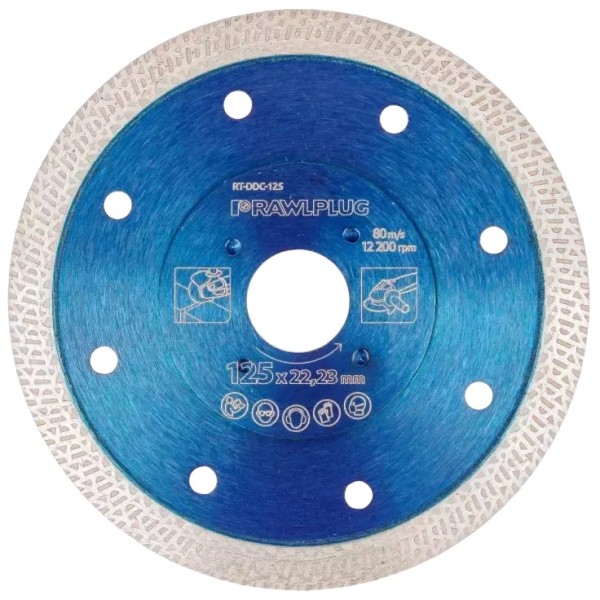Քար/Կերամիկա կտրող ալմաստե սկավառակ 125x22,23 RAWLPLUG RT-DDC-125
