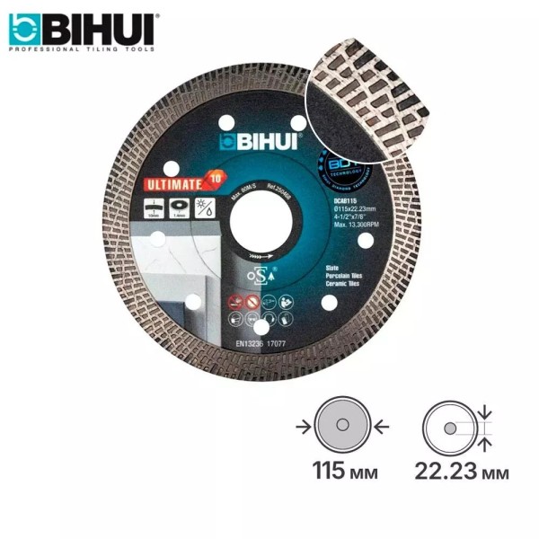 Ալմաստե սկավառակ ULTIMATE 115x1,4մմ, BIHUI, DCAB115