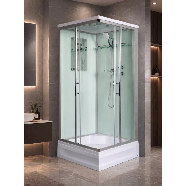 Լոգախցիկ WeltWasser WW500 LAINE XL 902 90x90 սմ, քառակուսի, ցածր տակդիր 24 սմ, թափանցիկ ապակի Լոգախցիկ WeltWasser WW500 LAINE XL 902 90x90 սմ, քառակուսի, ցածր տակդիր 24 սմ, թափանցիկ ապակի