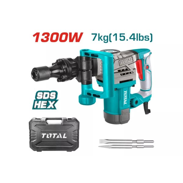 Մուրճ հարվածային TOTAL TH2130016 1300Վտ 20Ջ HEX Մուրճ հարվածային TOTAL TH2130016 1300Վտ 20Ջ HEX