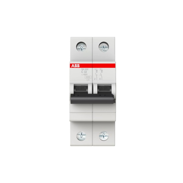 Ավտոմատ անջատիչ ABB SH202-C32, 2P, 32 A, բնութագրական C, 6 kA