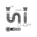 Aquant Սիֆոն-գոֆրե (գլխիկով)  1 1/4*40  (320mm-860mm)