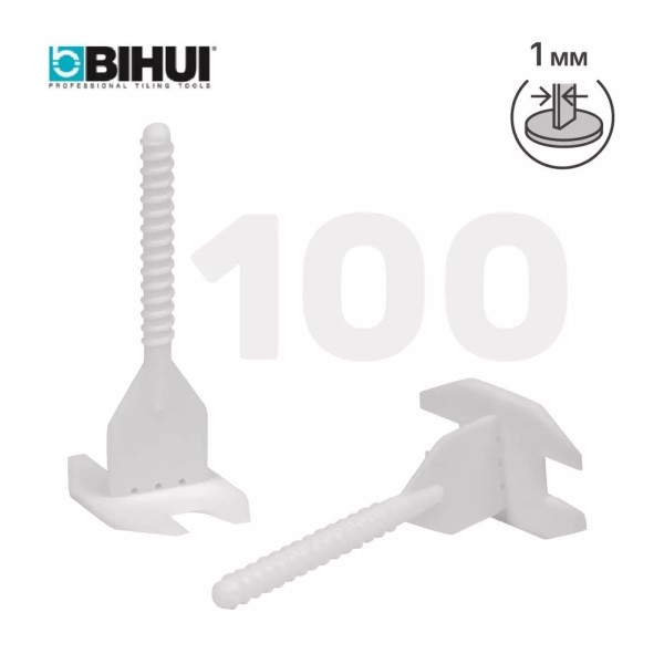 Սալիկի հարթեցման համակարգի (SVP) սեղմիչ 1մմ, 100 հատ, BIHUI, SL1100