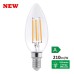 Ֆիլամենտ Լեդ լամպ E14 C37) 04W 4000K Clear wellmax