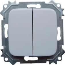 Անջատիչ ռեվերս 2 տեղ սպիտակ  G805TITAN