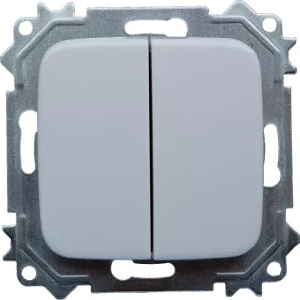 Անջատիչ ռեվերս 2 տեղ սպիտակ  G805TITAN