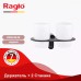 Ատամի խոզանակի ապակե բաժակ Raglo R300.08.06 պահիչով, կրկնակի, սև
