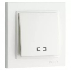 Mono Electric Անջատիչ 1 տեղ լույսով սպիտակ 500-001925-101