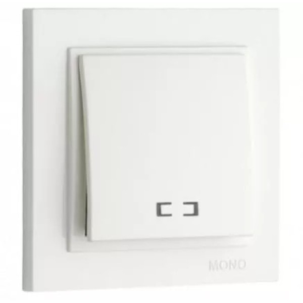 Mono Electric Անջատիչ 1 տեղ լույսով սպիտակ 500-001925-101
