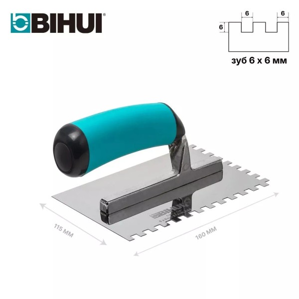 Ատամնավոր մալա 160*115մմ, 6մմ ատամ, BIHUI, PTMN06