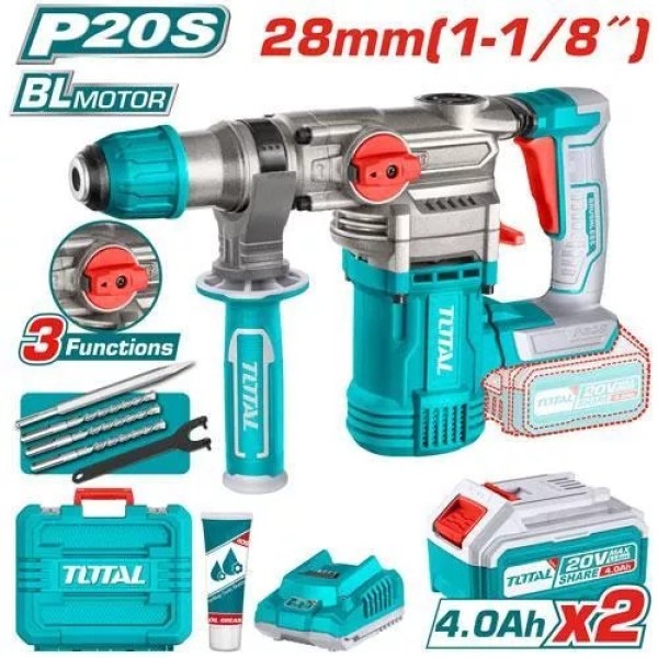 Հորատիչ 20V 2J 4Ah 2 մարտկոցով TRHLI202882