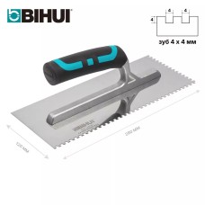 Ատամնավոր մալա BIHUI չժանգոտվող պողպատից, 280*120մմ, 4մմ ատամ, BIHUI,  PTSB04