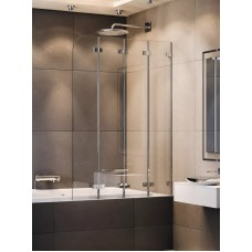 Վաննայի ապակե էկրան WeltWasser WW100 100ZD4-100 100x140 սմ, ուղղանկյուն, ճոճվող դուռ, թափանցիկ ապակի 6 մմ, քրոմ