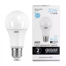 Gauss լամպ E27 Elementary A60 20W 6500K 1750Lm 1/10/50
