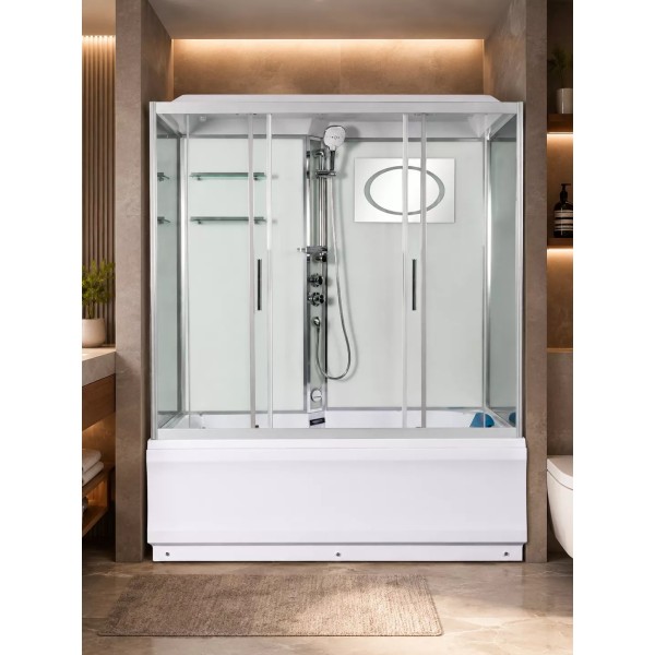Լոգախցիկ WeltWasser WW500 EMMER 170/85/55-2 170x85 սմ, ուղղանկյուն, բարձր տակդիր 55 սմ, թափանցիկ ապակի Լոգախցիկ WeltWasser WW500 EMMER 170/85/55-2 170x85 սմ, ուղղանկյուն, բարձր տակդիր 55 սմ, թափանցիկ ապակի