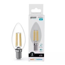 Gauss լամպ E14 Elementary մոմ 8W 4100К 540Lm Filament 1/10/100
