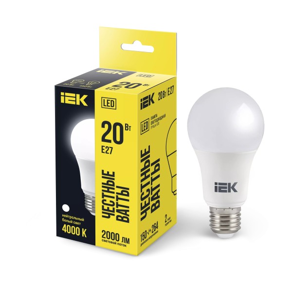 Լամպ A60 20w 4000K E27 IEK