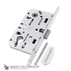 Փական միջսենյակային դռան AGB MEDIANA POLARIS B06103.50.FM.640, միջուկի համար, տեխ. փաթեթավորում + պատասխան շերտաձող, սպիտակ