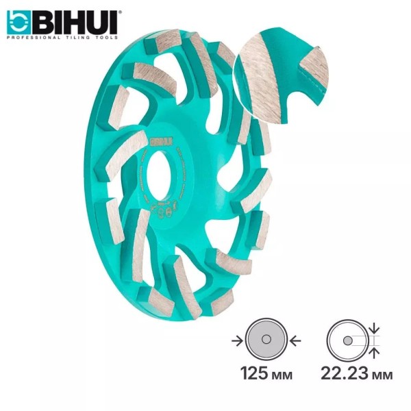 Տուրբո օդափոխվող հղկող բաժակ 125 մմ BIHUI, DCWF5