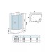 Լոգախցիկ WeltWasser WW500 HALLE 1202 L 120x90 սմ, ասիմետրիկ, ձախ, բարձր տակդիր 44 սմ, թափանցիկ ապակի