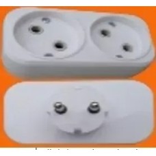 Ellight խրոց-վարդակ 2 տեղ 10A 250V սպիտակ 1/224